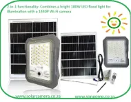 100W Solar Monitoring Flood Light